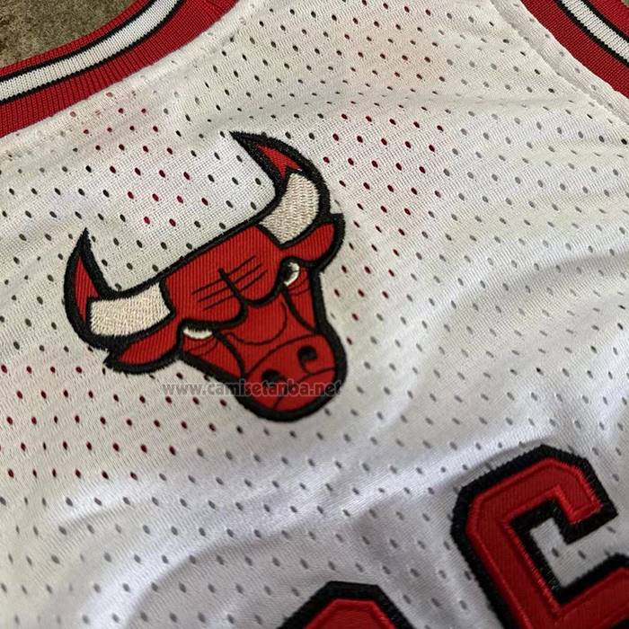 Camiseta Chicago Bulls Derrick Rose NO 1 Mitchell & Ness 2008-09 Blanco